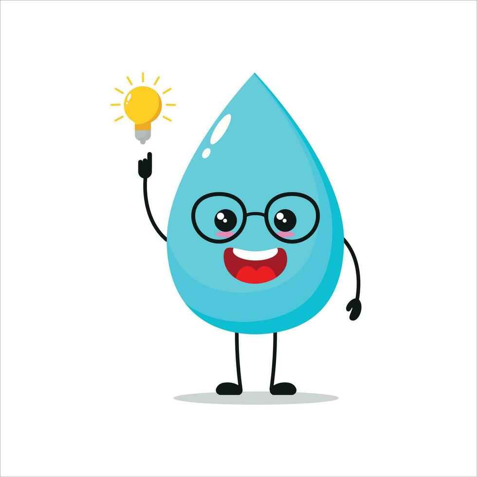 Happy Water Drop Got Inspiration with shiny lamp above vector