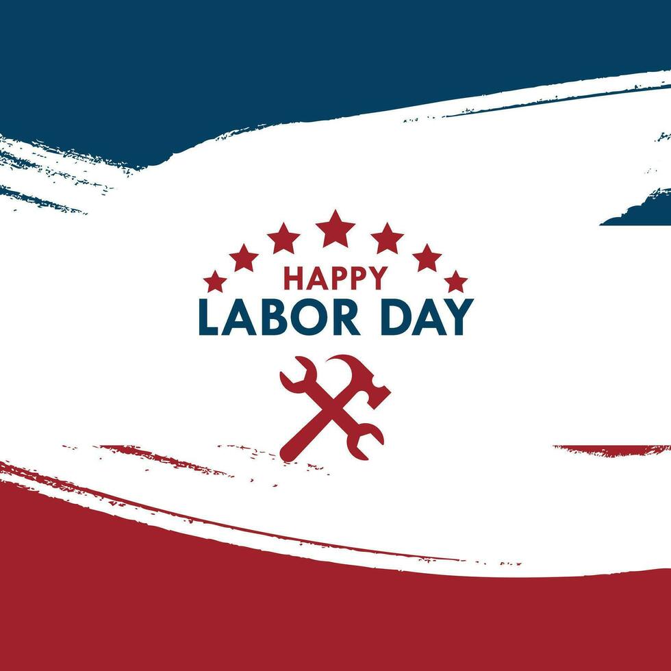 france flag with labor day typography, 1 may brush design concept, Labor Day poster design vector