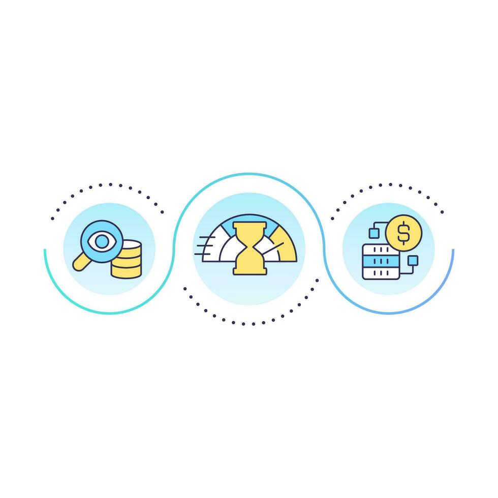 Fast data processing loop concept icon. Digital repository. Information analytics and monitoring abstract idea thin line illustration. Isolated outline drawing. Editable stroked vector