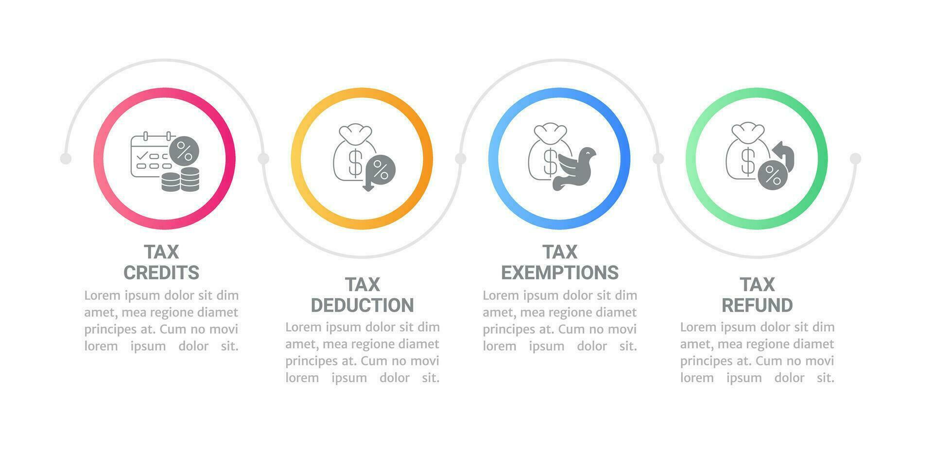 Tax operations infographic chart design template. Financial analysis. Editable infochart with icons. Instructional graphics with step sequence. Visual data presentation vector