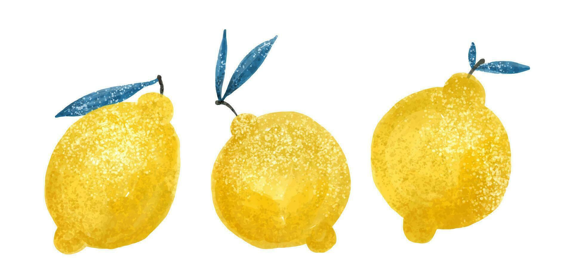 Lemon. Abstract modern set of lemon clipart on a white background. Fresh lemons print. Minimalism lemon. Poster with citrus fruits. Graphic element for fabric, textile, clothing, wrapping paper, wall vector