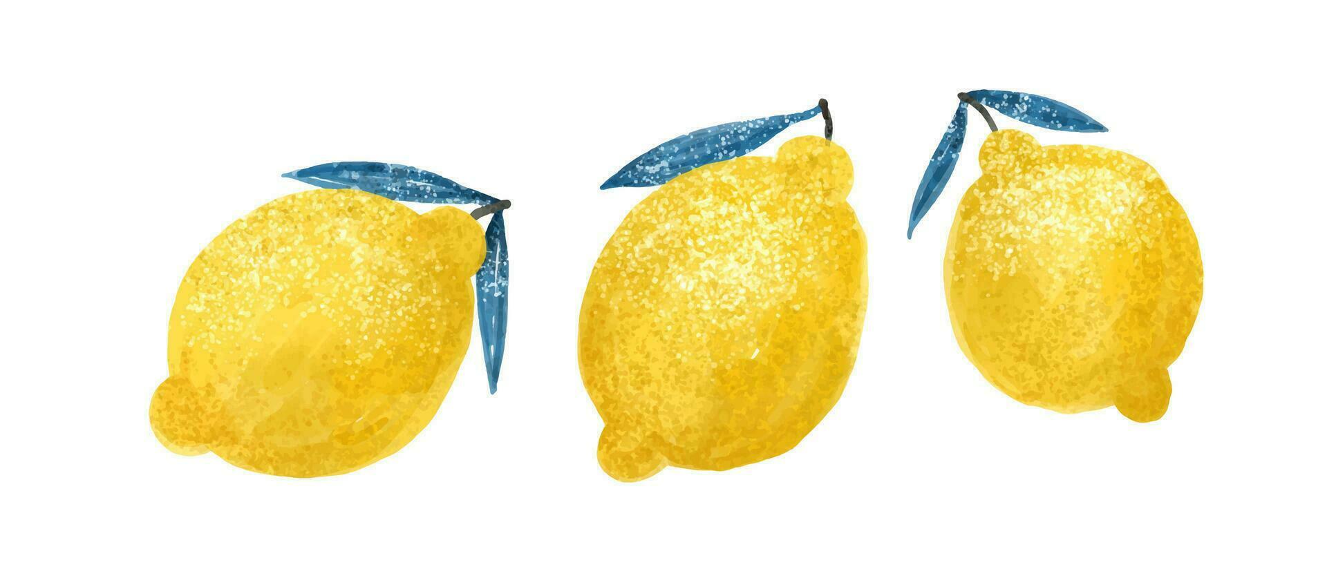 limón. resumen moderno conjunto de limón clipart en un blanco antecedentes. Fresco limones impresión. minimalismo limón. póster con agrios frutas gráfico elemento para tela, textil, ropa, envase papel, pared vector