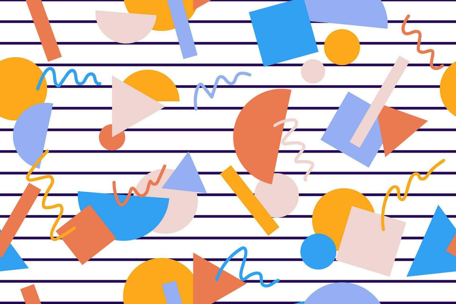90s seamless pattern colourful memphis style retro background or retro 80s wallpaper vector