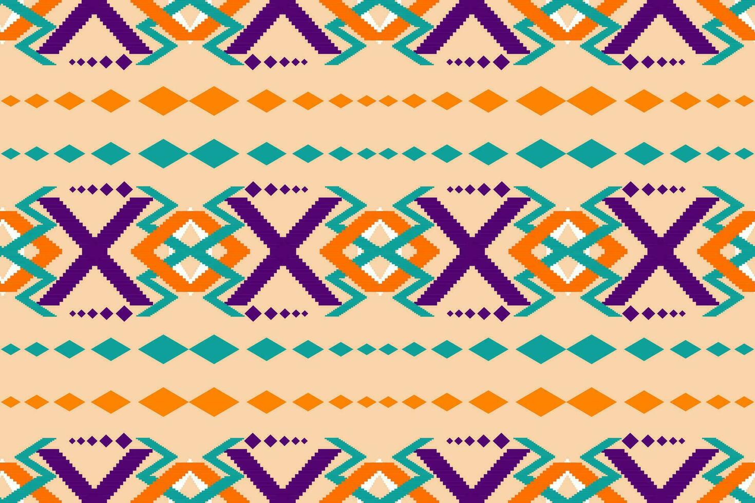 geometric ethnic oriental ikat traditional pattern design for background, rug, wallpaper, clothing, wrap, batik, fabric, embroidery style vector illustration