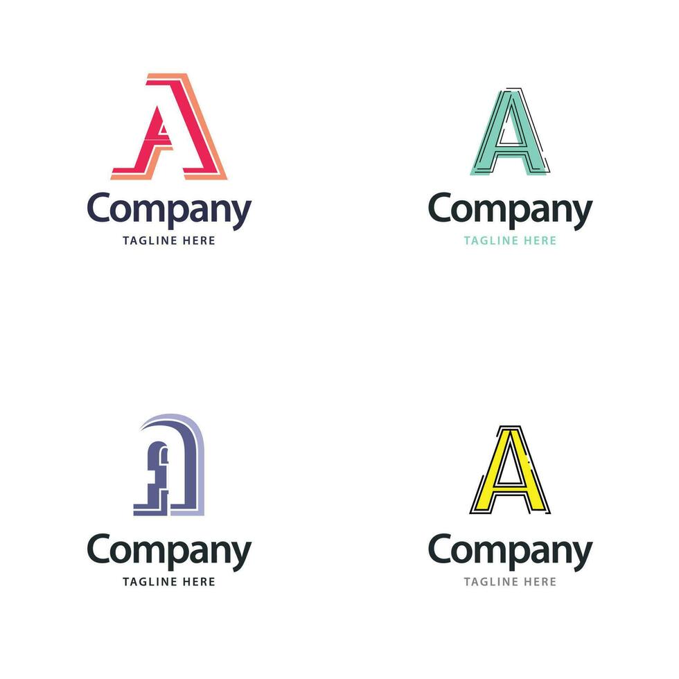 Letter A Big Logo Pack Design Creative Modern logos design for your business vector