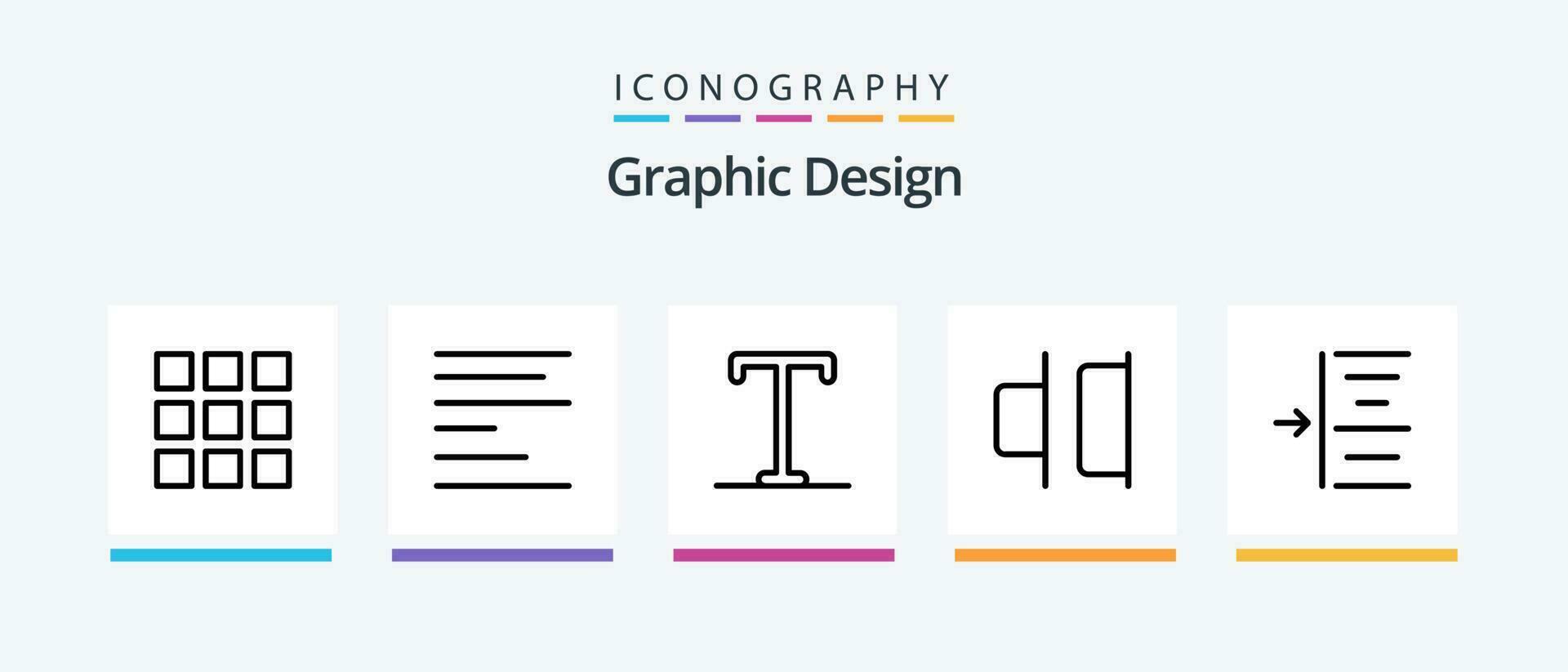 diseño línea 5 5 icono paquete incluso .. creativo íconos diseño vector