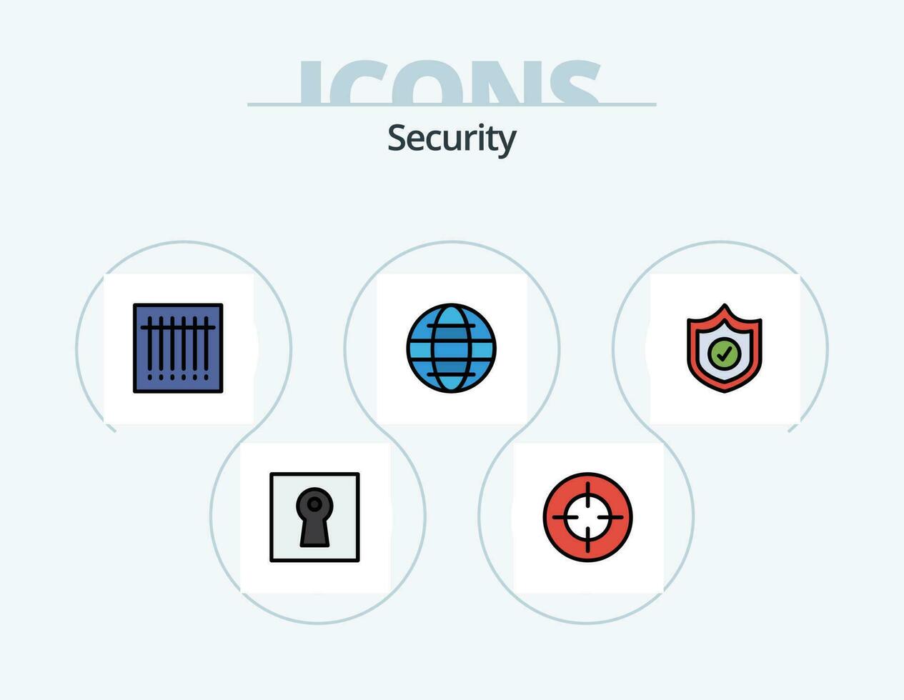 seguridad línea lleno icono paquete 5 5 icono diseño. número. llave Cerraduras. seguridad. código. garrapata vector