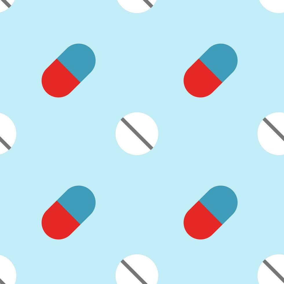 Pills, seamless pattern, vector. vector
