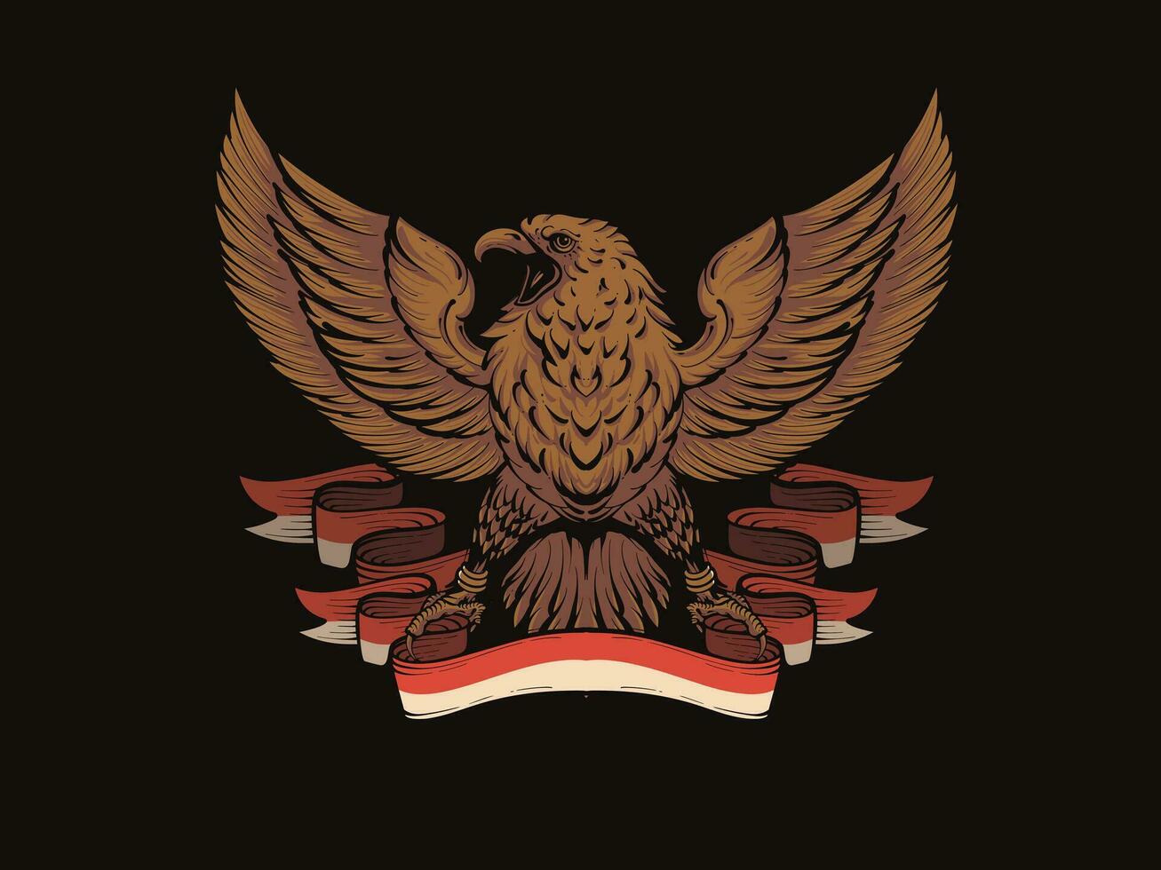 Illustration of garuda - indonesia independence day vector