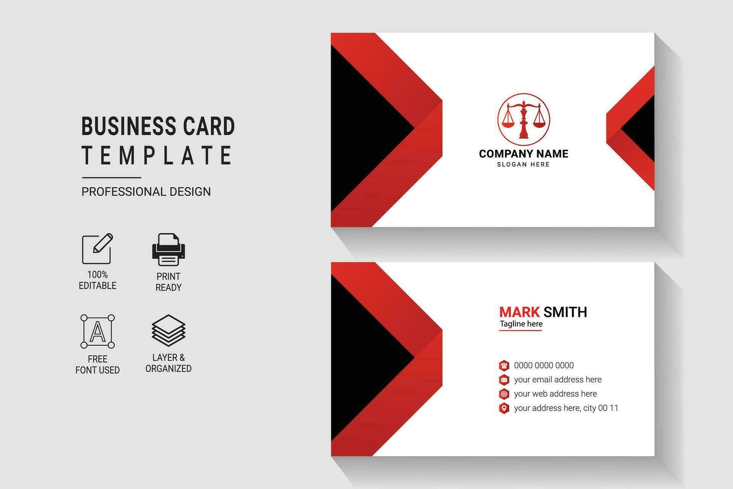 Versatile and Modern Business Card Design Template vector