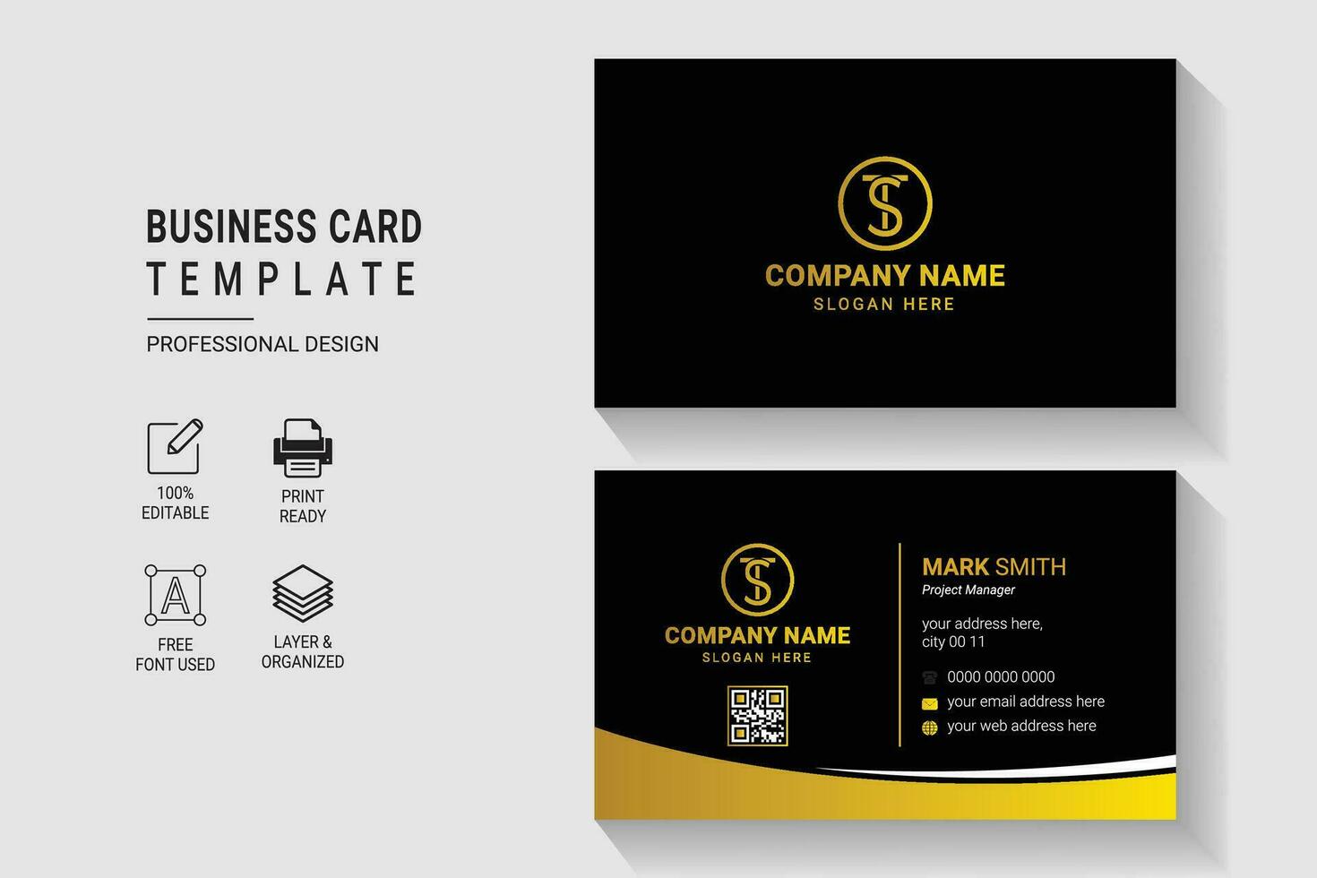Versatile and Elegant Corporate Business Card Design Template vector