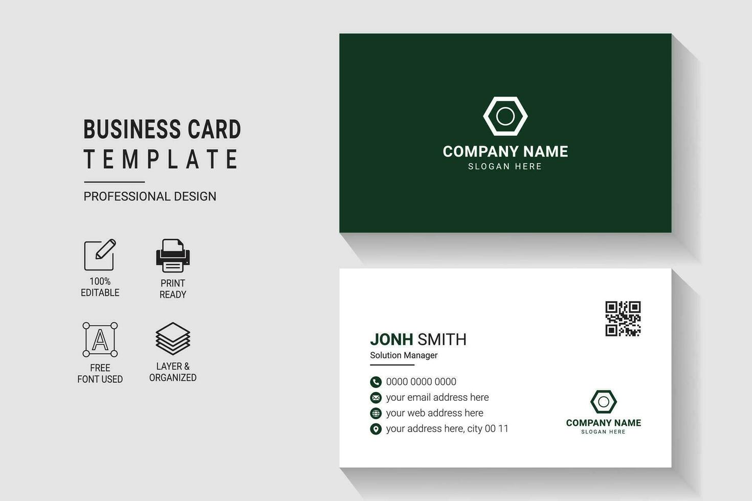 Versatile and Elegant Corporate Business Card Design Template vector