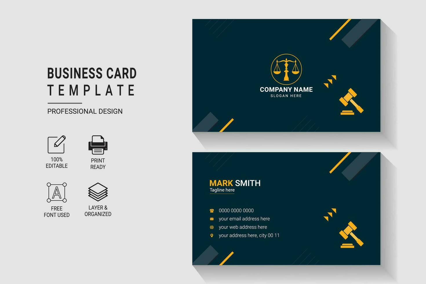 Versatile and Modern Business Card Design Template vector