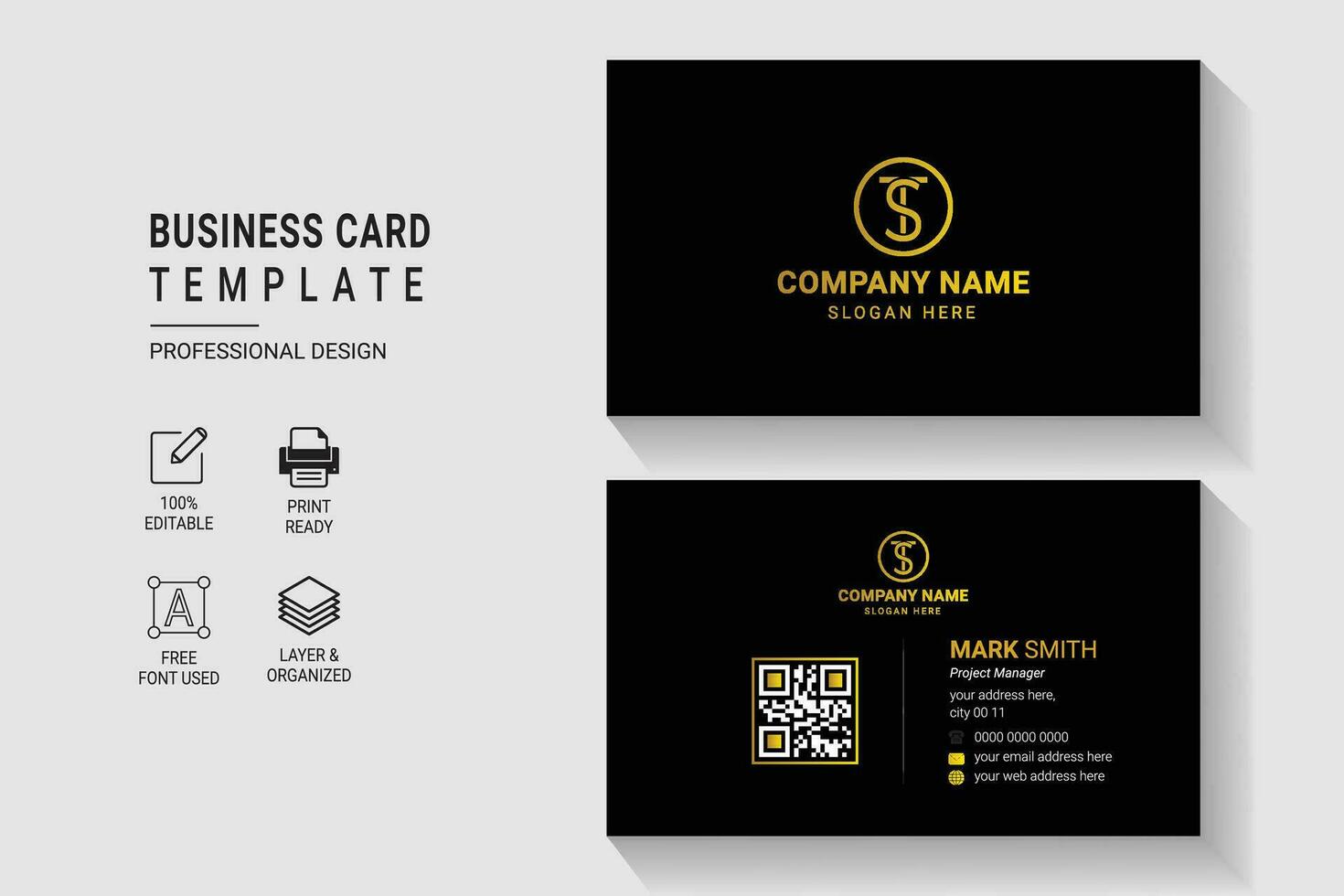 Versatile and Elegant Corporate Business Card Design Template vector