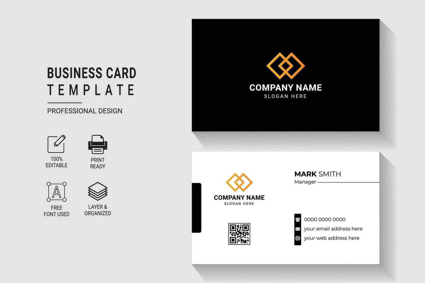 Versatile and Elegant Corporate Business Card Design Template vector