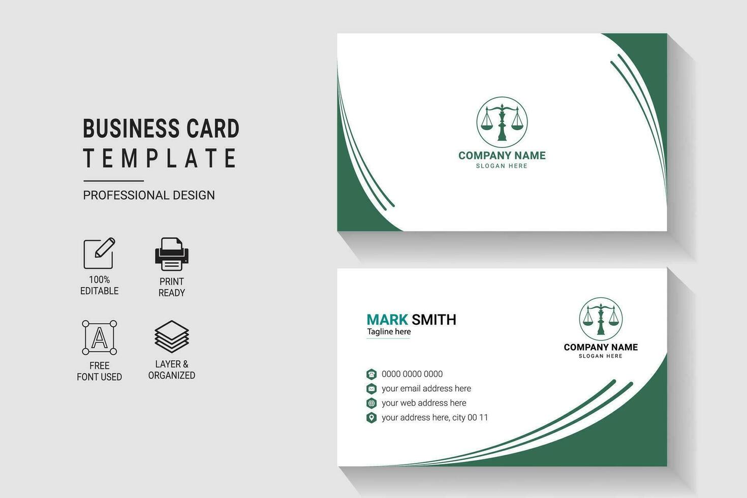 Versatile and Modern Business Card Design Template vector