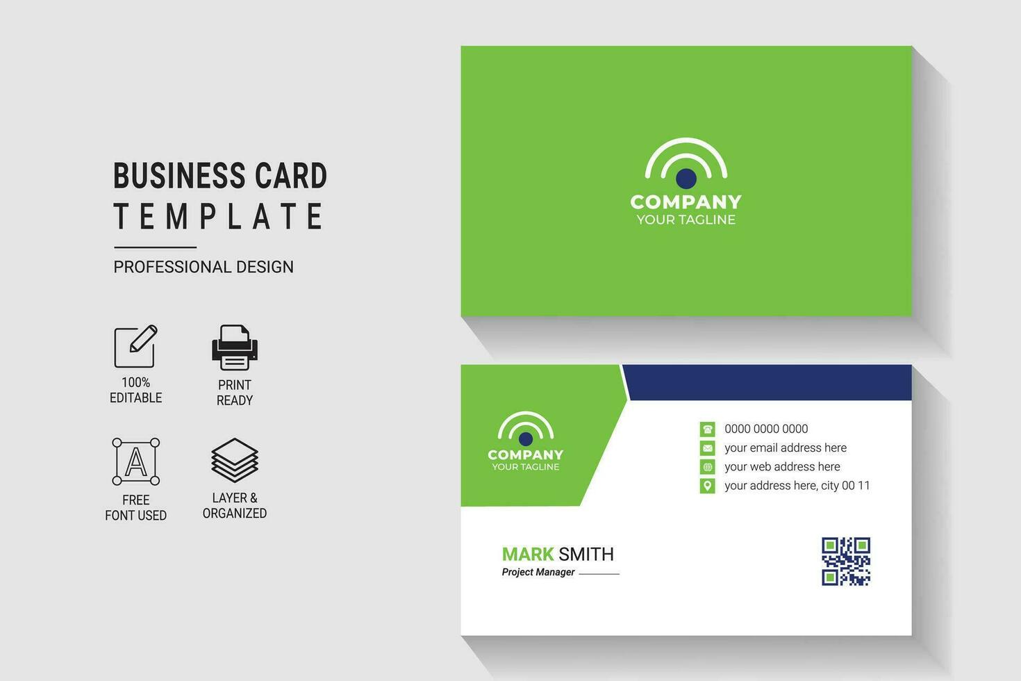 Versatile and Elegant Corporate Business Card Design Template vector