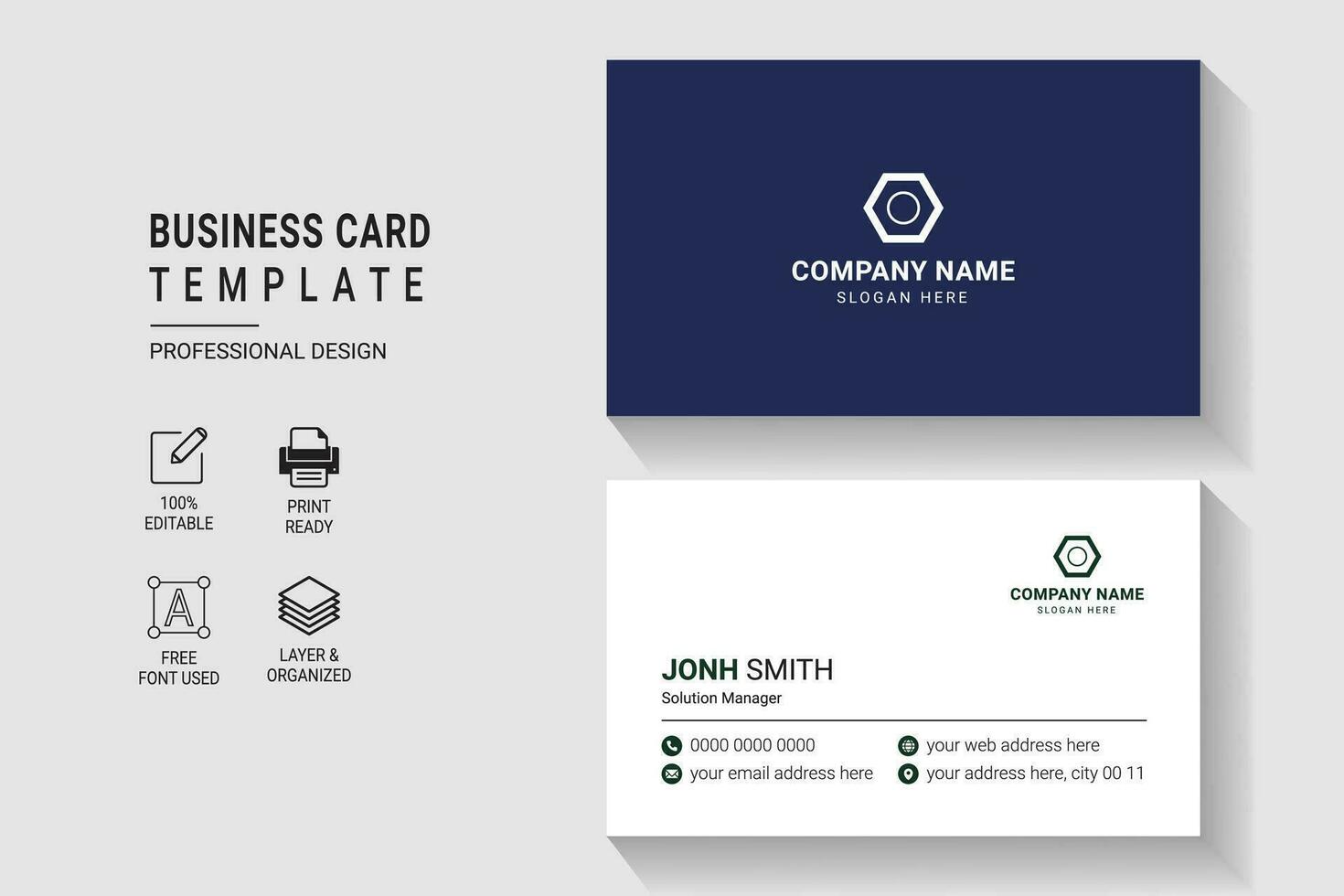 Versatile and Elegant Corporate Business Card Design Template vector