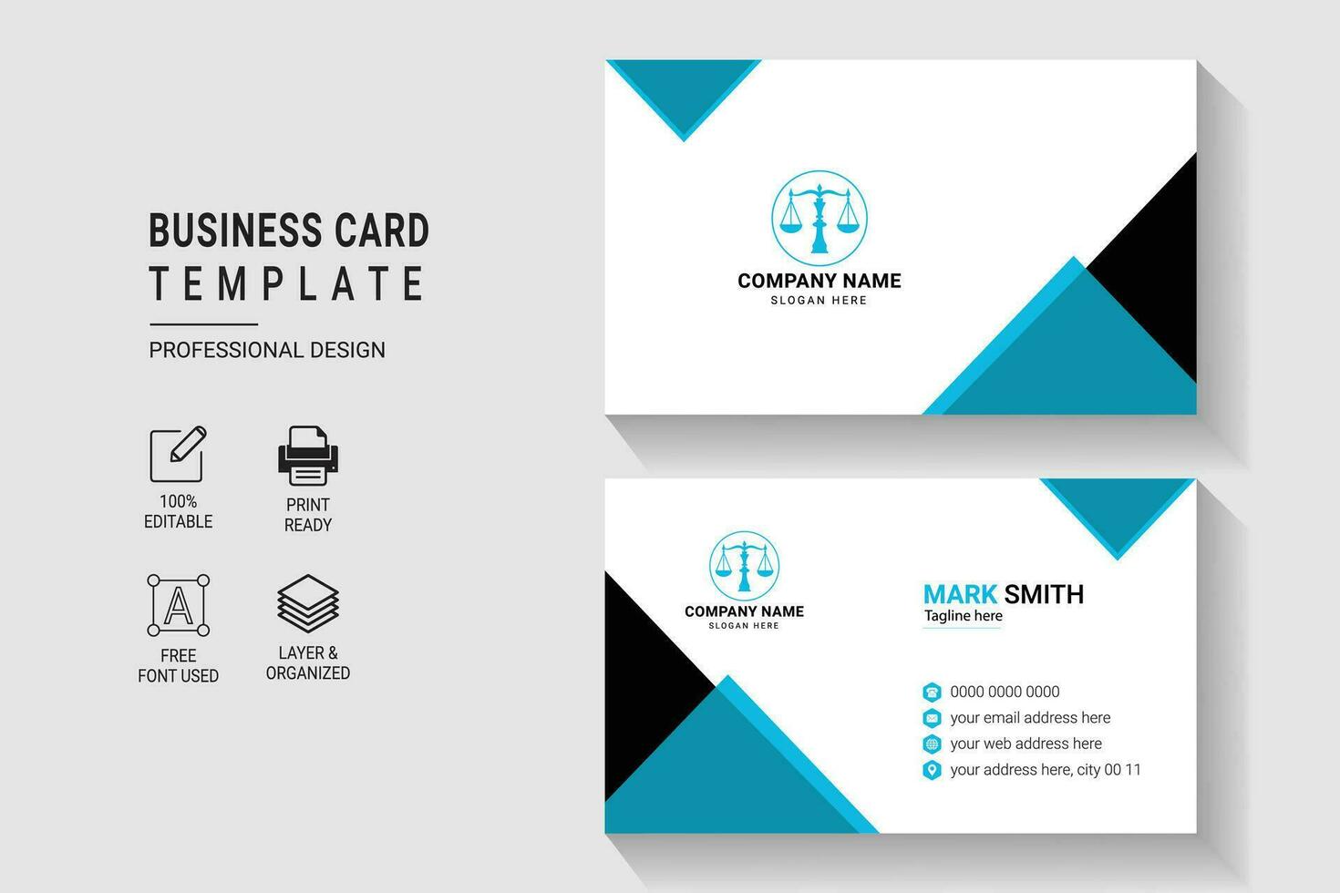 Versatile and Modern Business Card Design Template vector