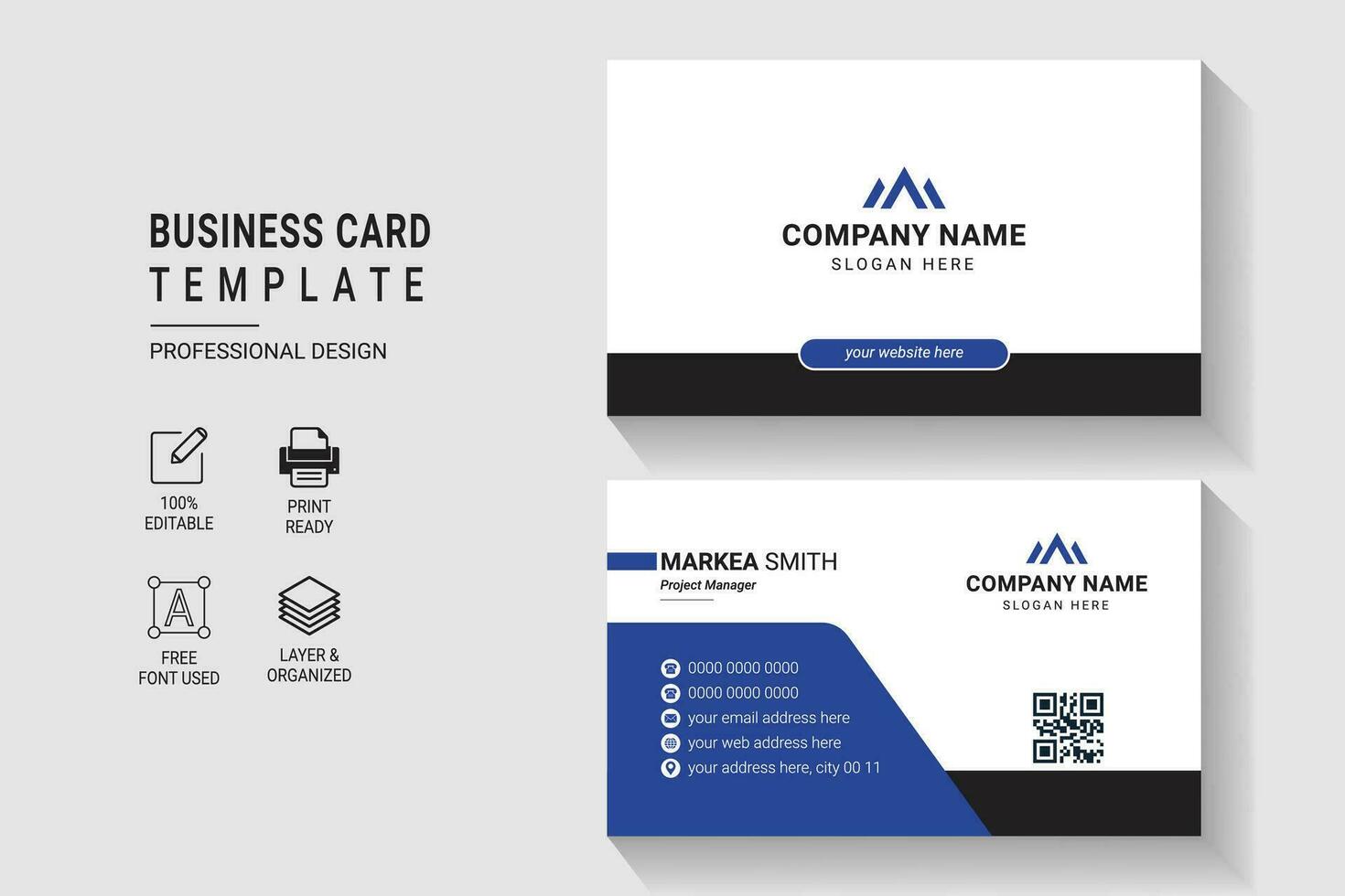 Versatile and Elegant Corporate Business Card Design Template vector