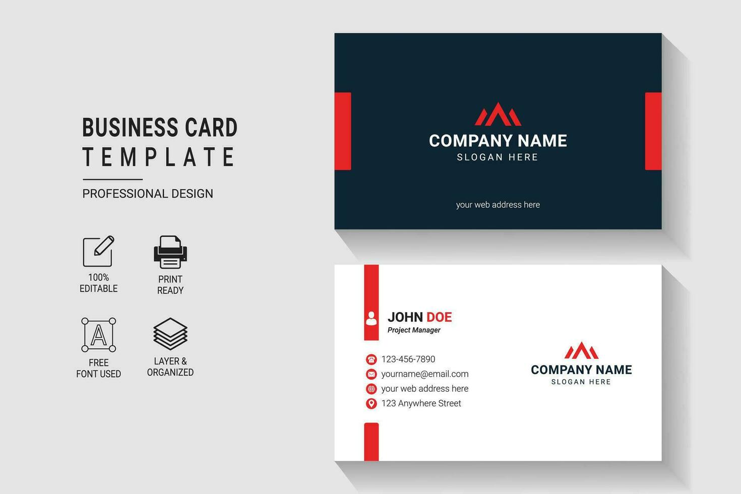 Versatile and Elegant Corporate Business Card Design Template vector