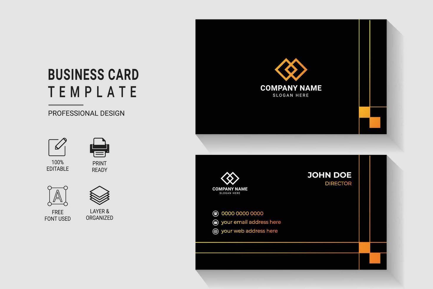 Versatile and Elegant Corporate Business Card Design Template vector