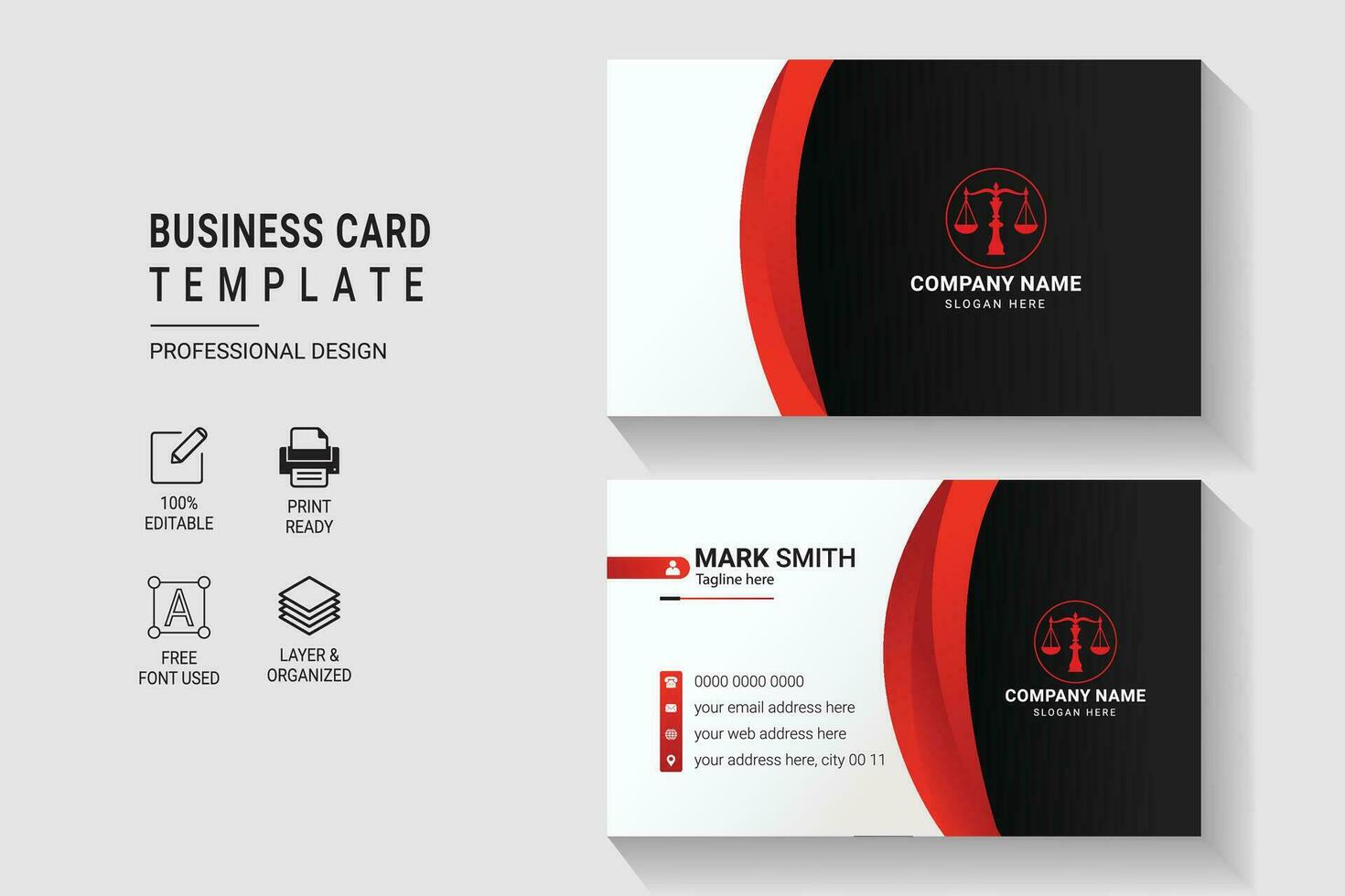 Versatile and Modern Business Card Design Template vector