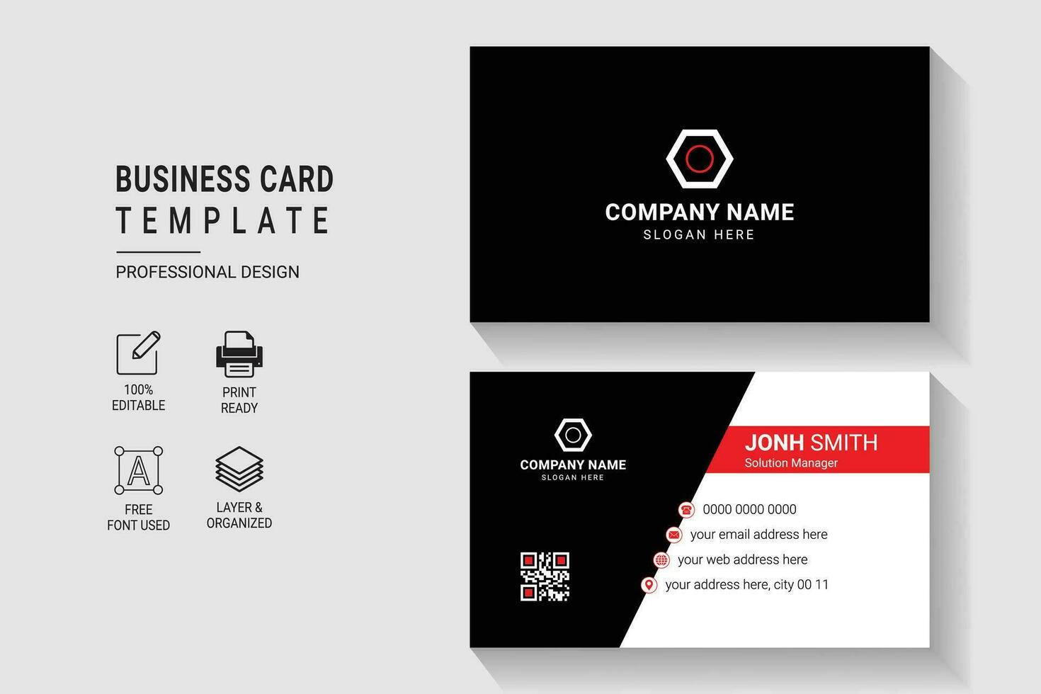 Versatile and Elegant Corporate Business Card Design Template vector