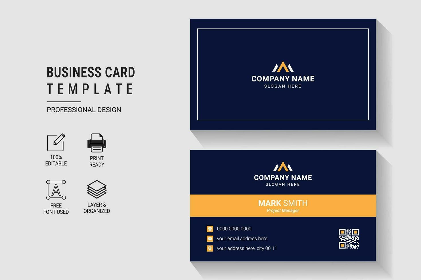 Versatile and Elegant Corporate Business Card Design Template vector