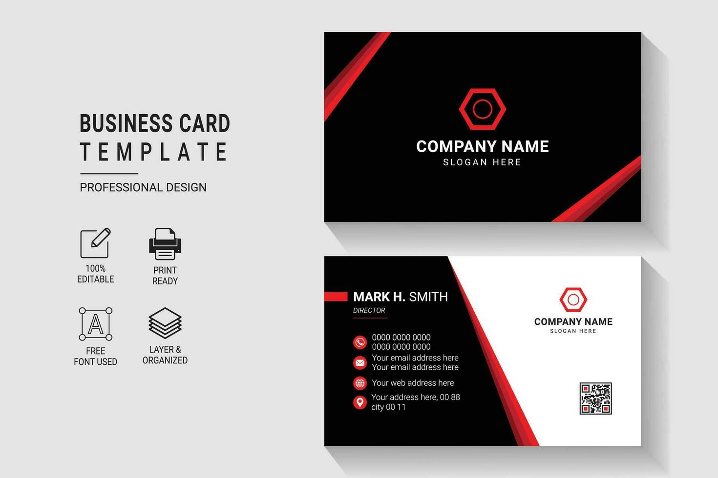 Versatile and Elegant Corporate Business Card Design Template vector