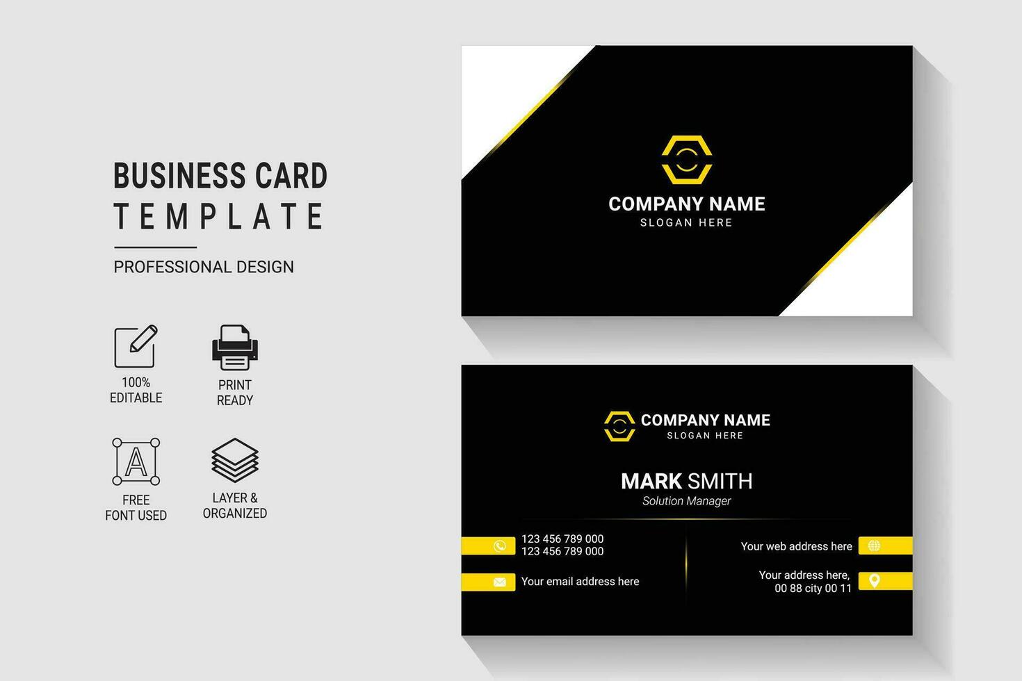 Versatile and Elegant Corporate Business Card Design Template vector