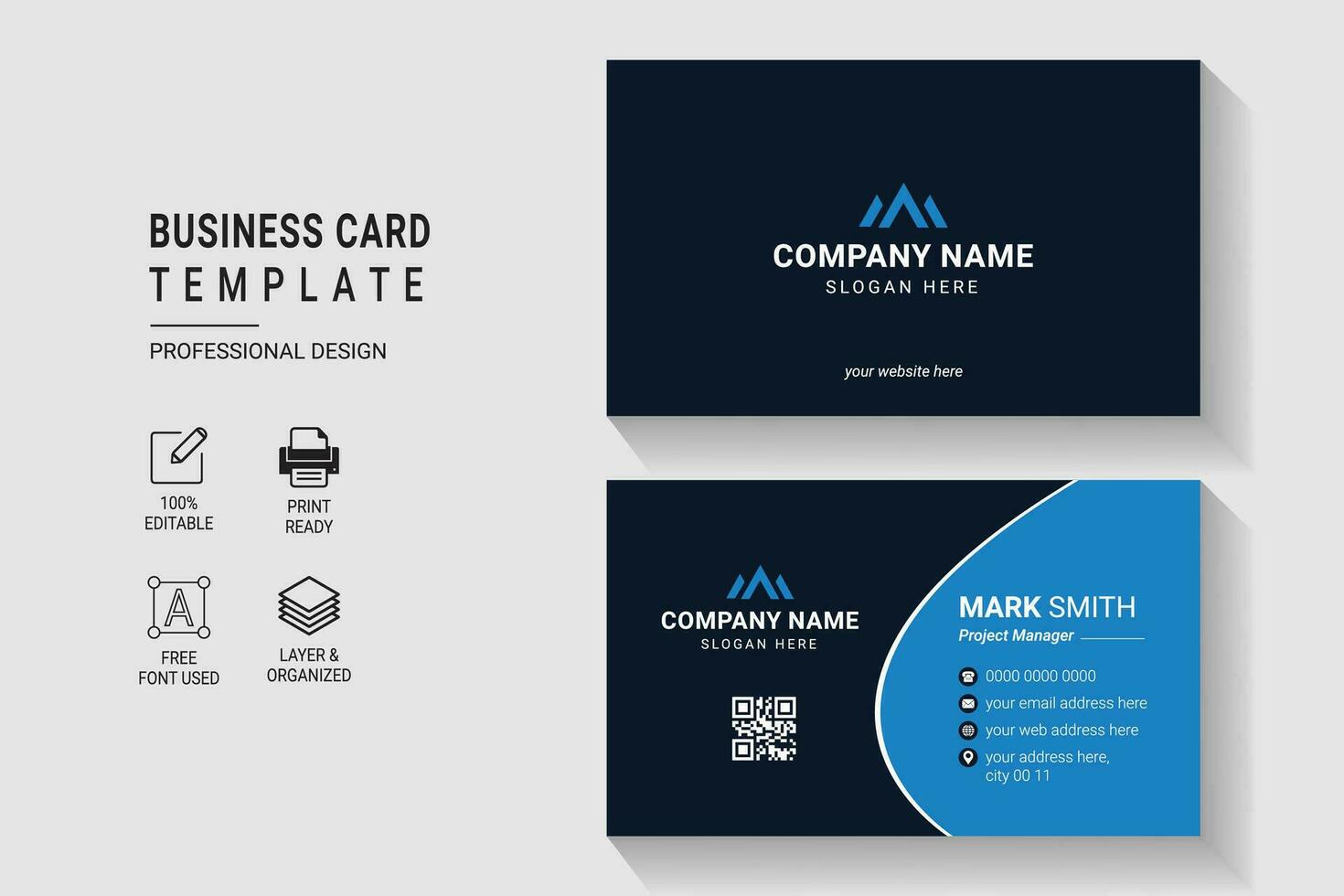 Versatile And Elegant Corporate Business Card Design Template 26292925