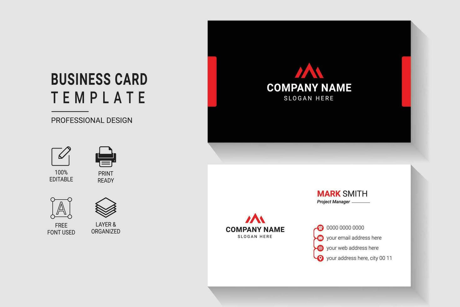 Versatile and Elegant Corporate Business Card Design Template vector