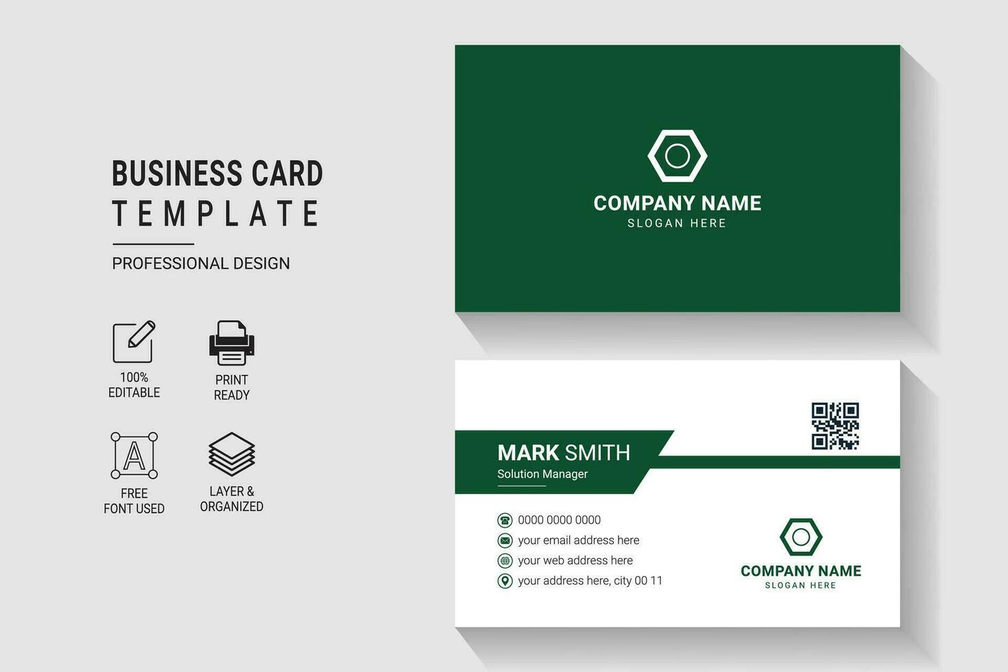 Versatile and Elegant Corporate Business Card Design Template vector