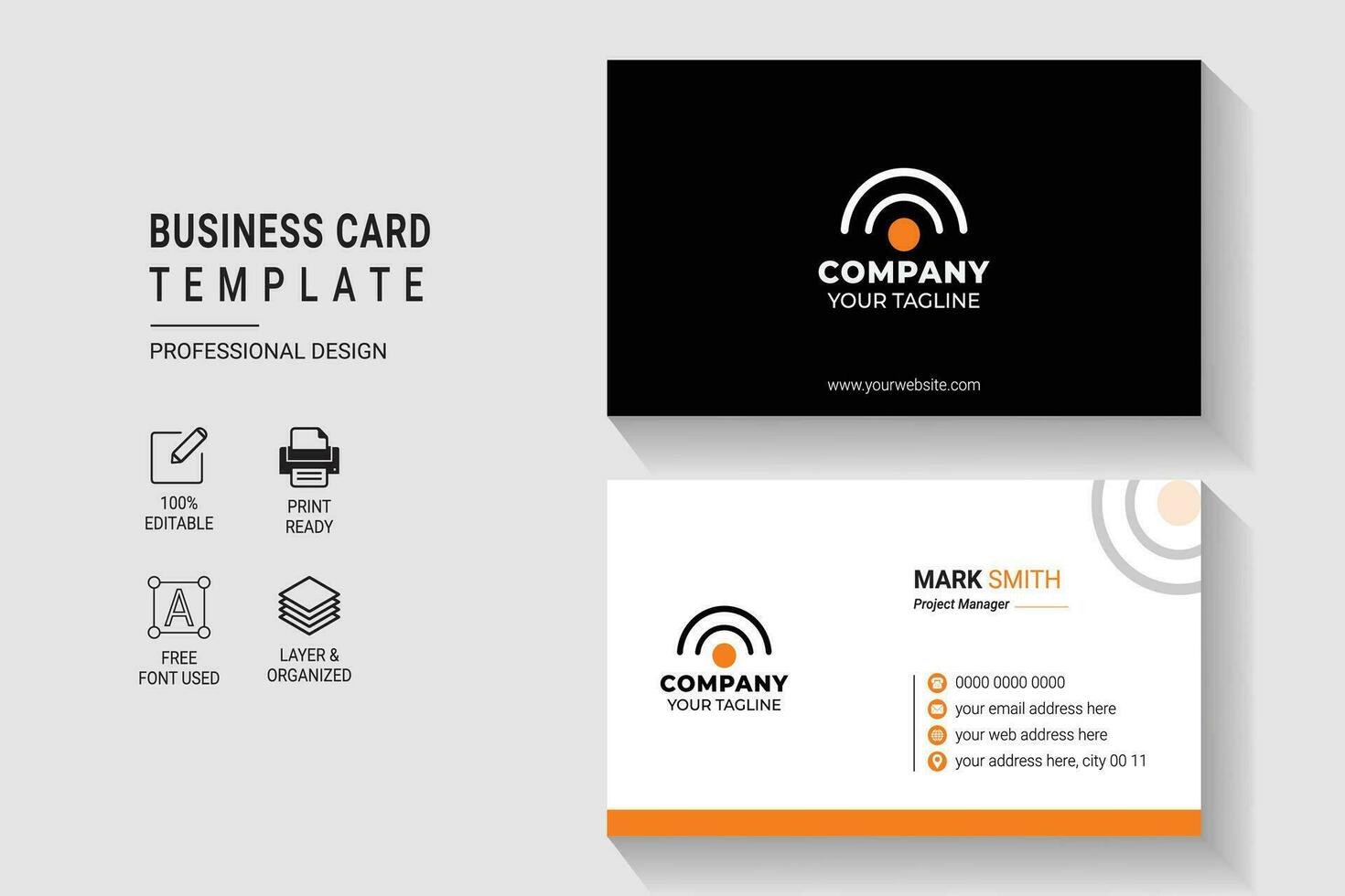 Versatile and Elegant Corporate Business Card Design Template vector