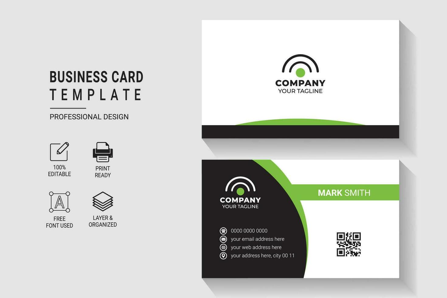 Versatile and Elegant Corporate Business Card Design Template vector