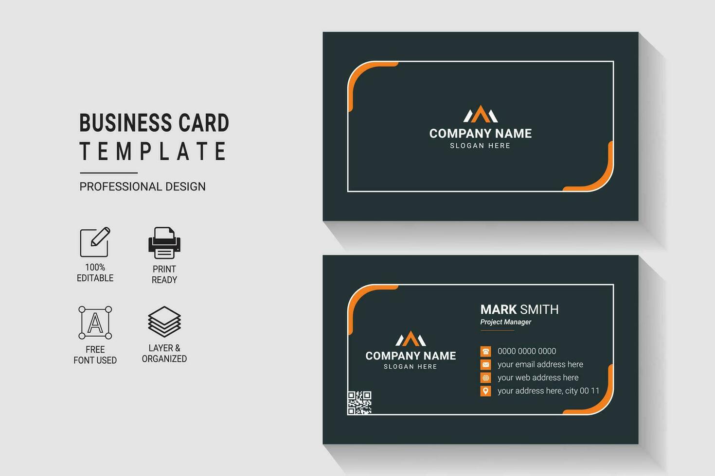 Versatile and Elegant Corporate Business Card Design Template vector