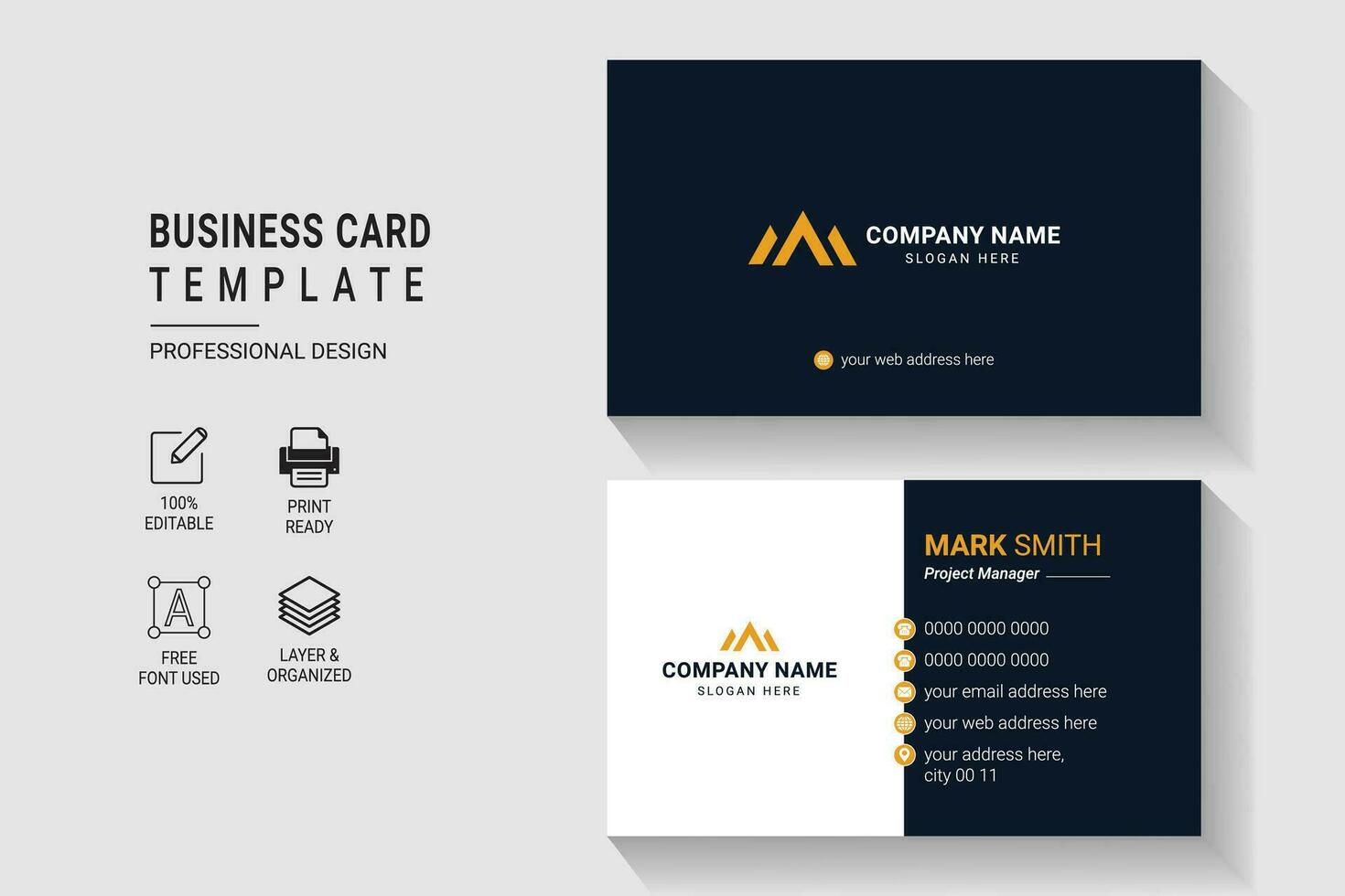 Versatile and Elegant Corporate Business Card Design Template vector