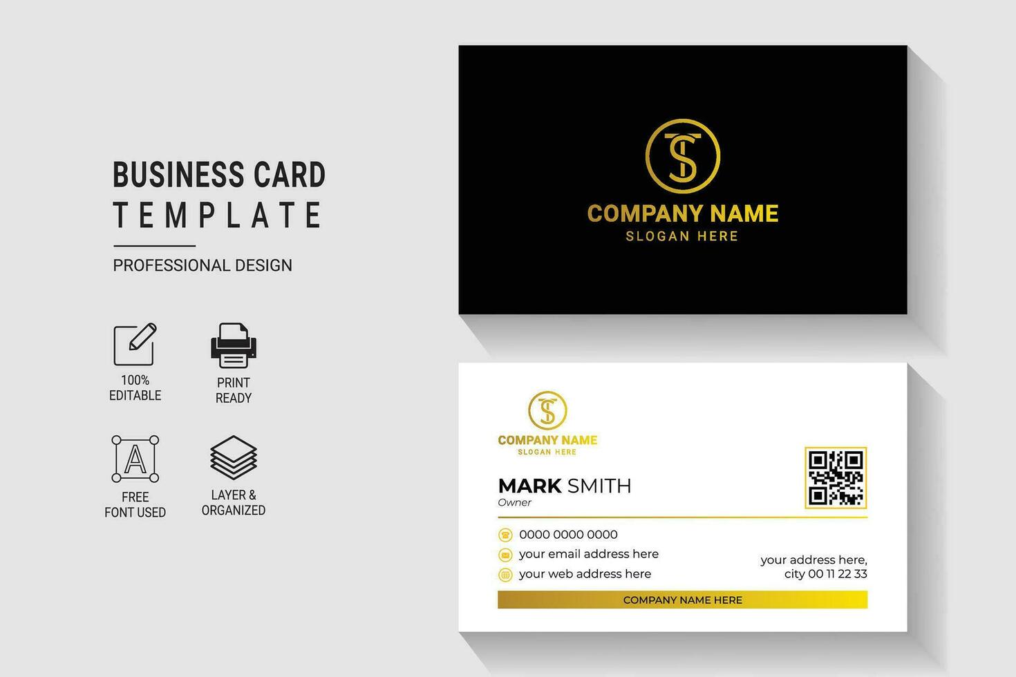 Versatile and Elegant Corporate Business Card Design Template vector