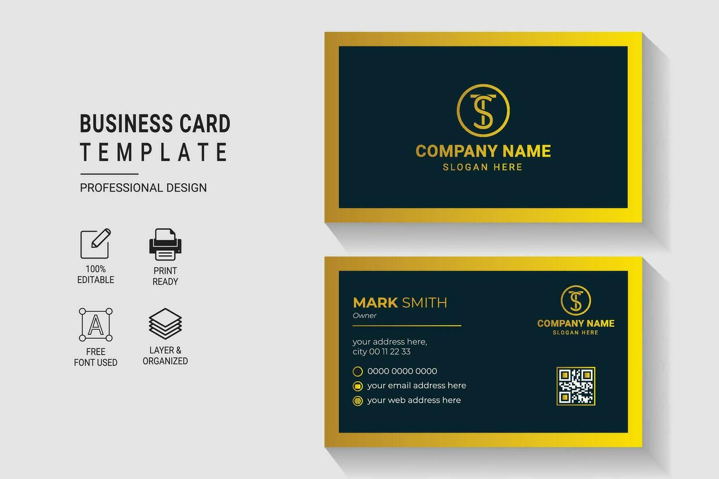 Versatile and Elegant Corporate Business Card Design Template vector