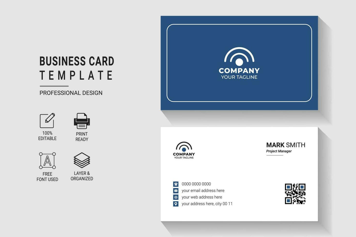 Versatile and Elegant Corporate Business Card Design Template vector