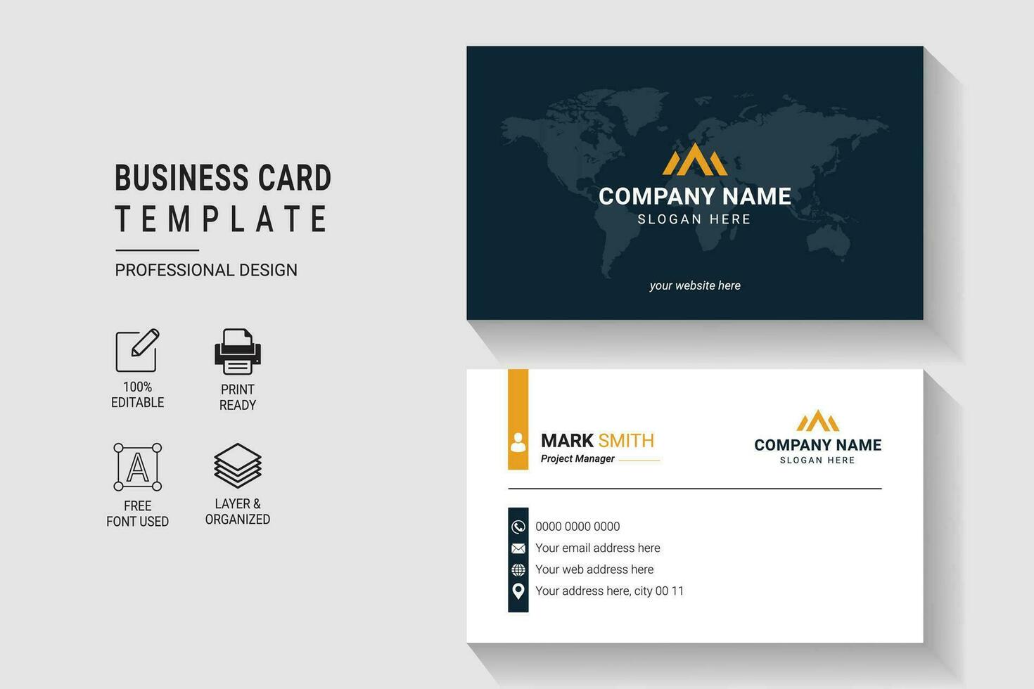 Versatile and Elegant Corporate Business Card Design Template vector