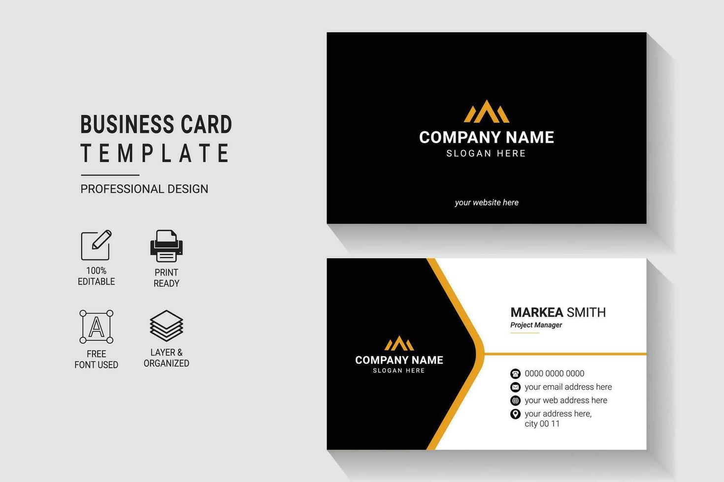 Versatile and Elegant Corporate Business Card Design Template vector