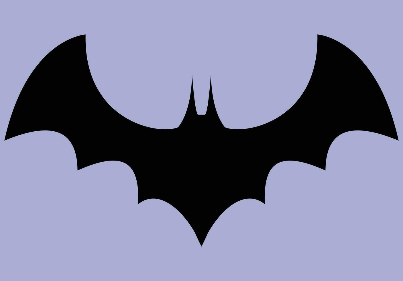 A bat, black bat, bat vector illustration, black and purple colors, suitable for Halloween poster and card and icon and sign, good for social media posts and web design, minimalist drawing style