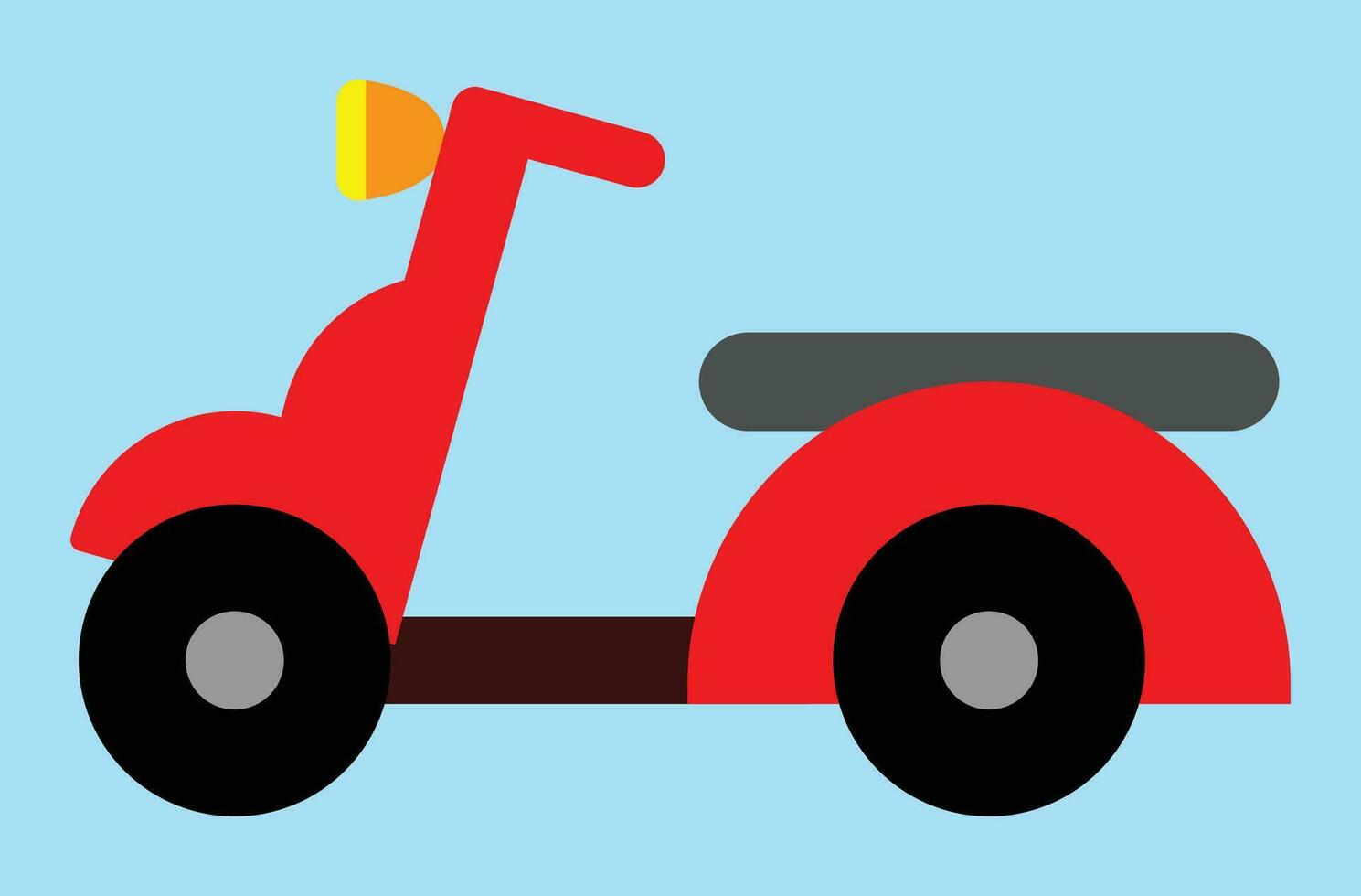 scooter, un pequeño motor motocicleta, minimalismo dibujo estilo, scooter ilustración vector, adecuado para señales y pancartas y entrega publicidad, y bueno para educativo contenido y impresión herramientas vector