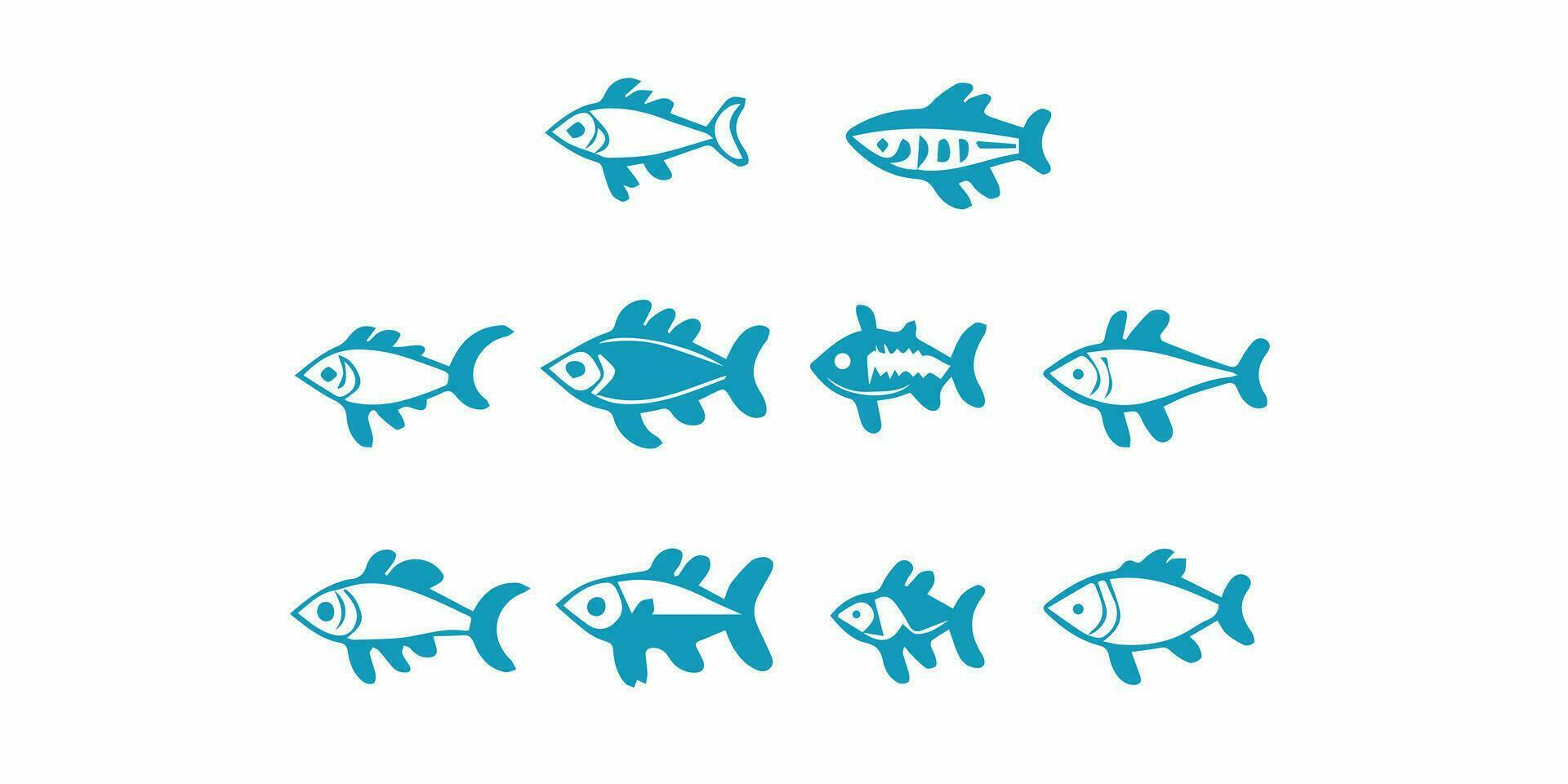 Fish icons pro vector