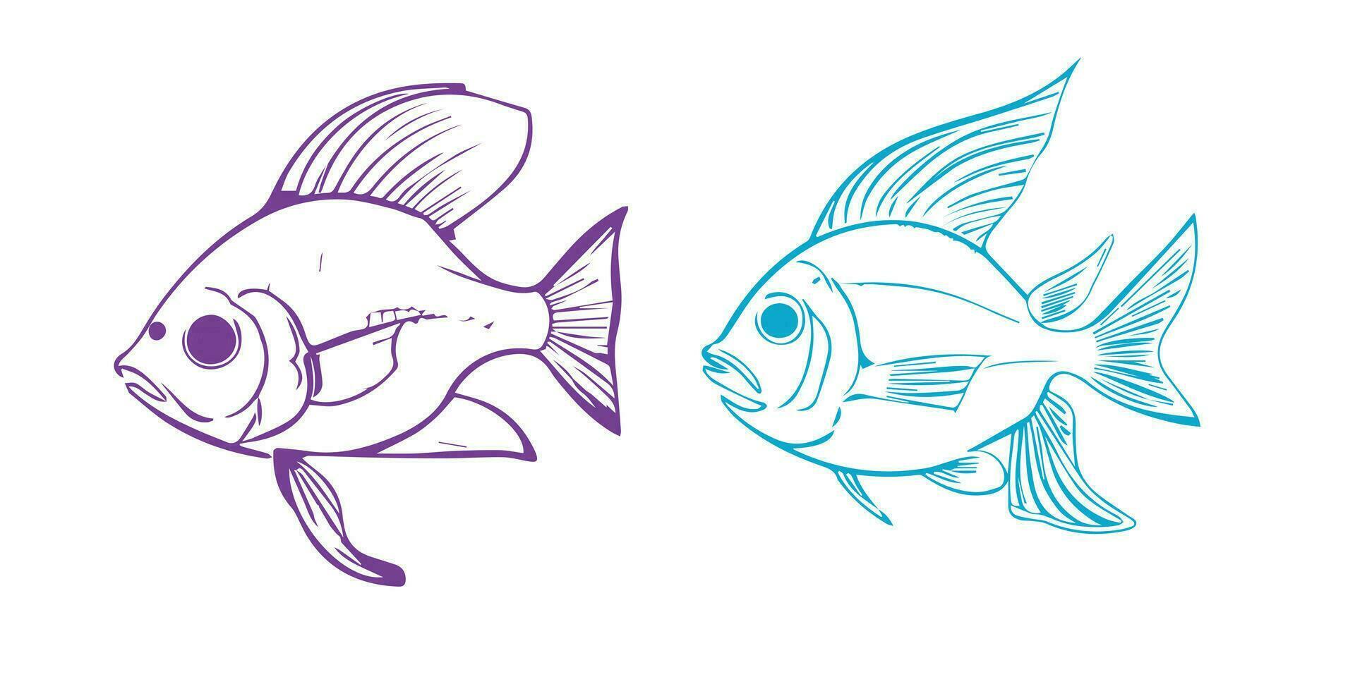 Fish icons pro vector