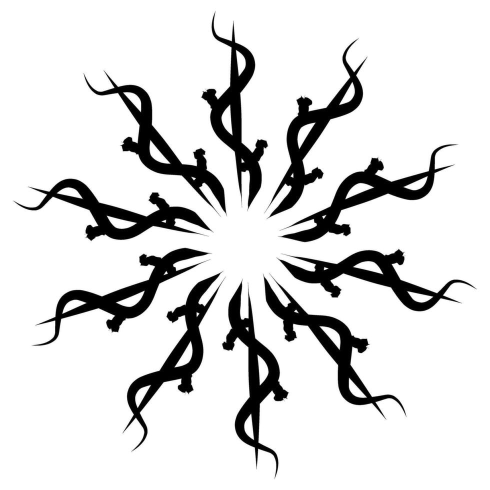 Illustration of snow crystal shape design vector