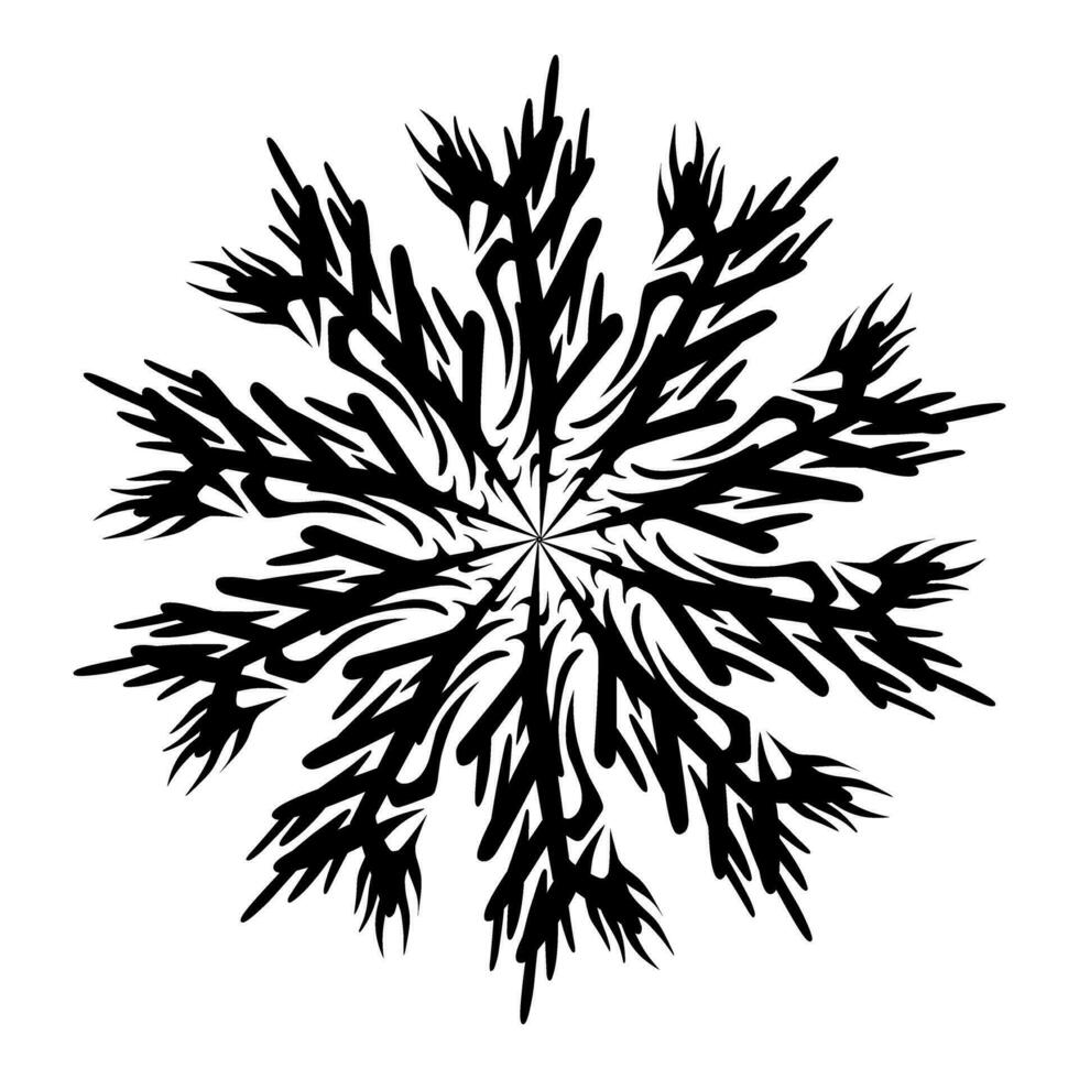 Illustration of snow crystal shape design vector