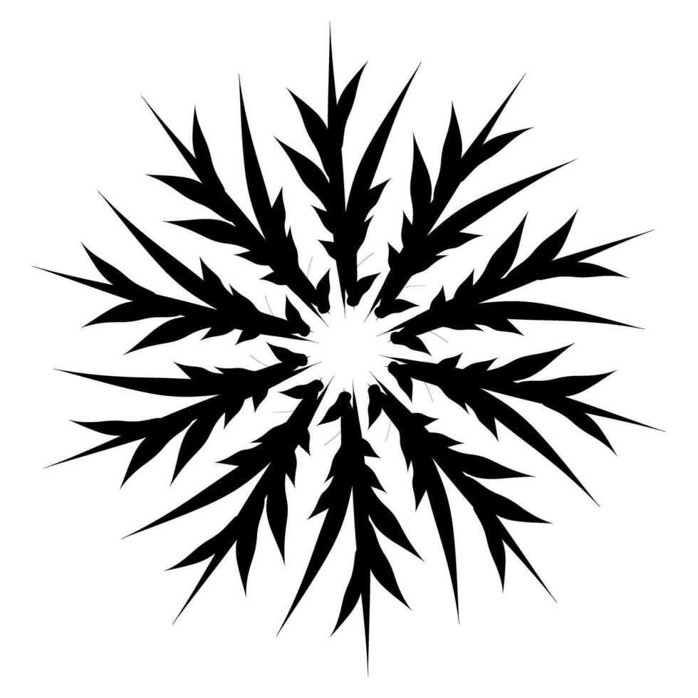 Illustration of snow crystal shape design vector